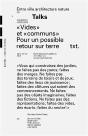 Talks : Vides Et Communs - Preview