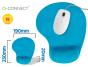 Tapete para rato q-connect com apoio de pulsos de gel cor turquesa - Preview