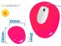 Tapete para rato q-connect com apoio de pulsos de gel e pvc cor rosa - Preview