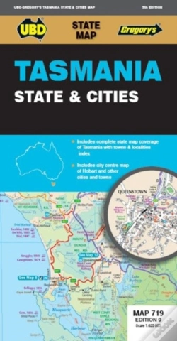 Capa do artigo Tasmania State & Cities Map 719 9th Ed (Waterproof)
