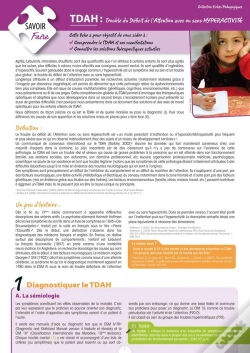 Capa do artigo Tdah ; Trouble Du Déficit De L'Attention Avec Ou Sans Hyperactivité