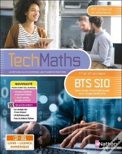 Capa do artigo Techmaths : Mathématiques - Bts Sio 1ère Et 2ème Années - Coll. Techmaths - Éd. 2025 - Livre + Licence