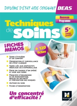 Capa do artigo Techniques De Soins En Fiches Mémos ; Deas : Diplôme D'Etat Aide-Soignant (Édition 2023/2024)