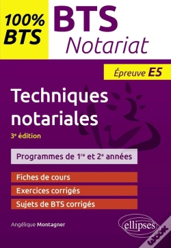 Capa do artigo Techniques Notariales ; Bts Notariat ; Épreuves E5, Programmes De 1re Et 2e Année (3e Édition)