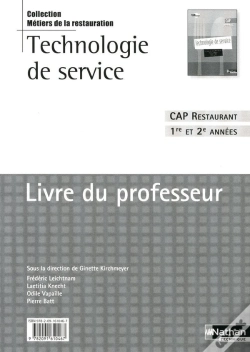 Capa do artigo Technologie De Service ; Cap Restaurant ; 1ere Et 2eme Annees ; Livre Du Professeur