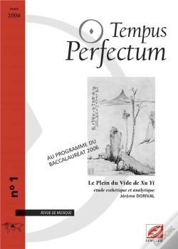 Capa do artigo Tempus Perfectum N  1 : Le Plein Du Vide De Xu Yi, Etude Esthetique Et Analytique