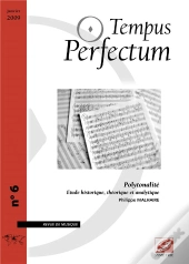 Tempus Perfectum N  6 : Polytonalite, Etude Historique, Theorique Et Analytique