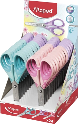 Capa do artigo Tesoura Maped Essencials Soft 13Cm Ponta Redonda Cores Pastel 464413