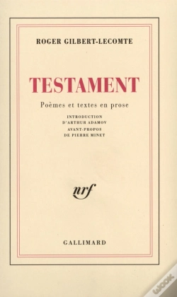 Capa do artigo Testament : Poèmes Et Textes En Prose