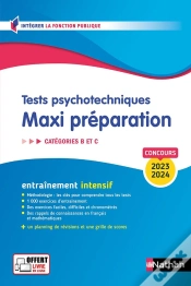 Capa do artigo Tests Psychotechniques ; Maxi Préparation ; Catégories B Et C (Édition 2023/2024)