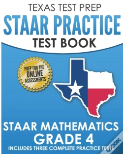 Capa do artigo Texas Test Prep Staar Practice Test Book Staar Mathematics Grade 4