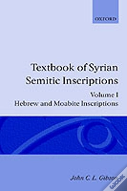 Capa do artigo Textbook Of Syrian Semitic Inscriptions: I. Hebrew And Moabite Inscriptions