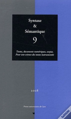 Capa do artigo Textes, Documents Numériques, Corpus. Pour Une Science Des Textes Instrumentée