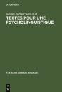 Textes Pour Une Psycholinguistique - Preview
