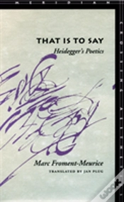 Capa do artigo That Is To Say: Heideggerâ€™S Poetics