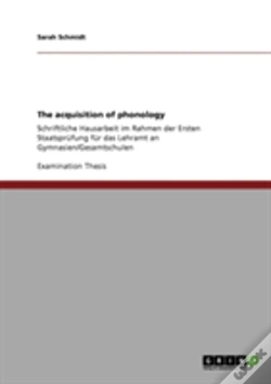 Capa do artigo The Acquisition Of Phonology
