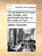 The Arraignment Of Lewd, Idle, Froward, - Preview