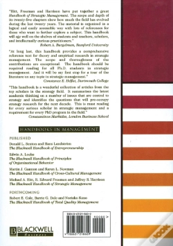 Capa do artigo The Blackwell Handbook Of Strategic Management