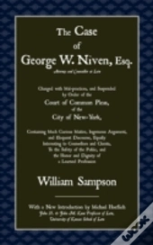 The Case Of Geoge W. Niven, Esq.
