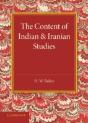 The Content Of Indian And Iranian Studies - Preview