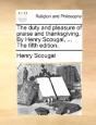 The Duty And Pleasure Of Praise And Than - Preview