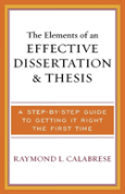 The Elements Of An Effective Dissertation And Thesis