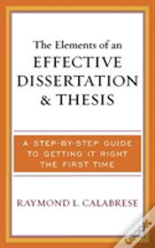 Capa do artigo The Elements Of An Effective Dissertation And Thesis