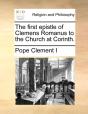 The First Epistle Of Clemens Romanus To - Preview