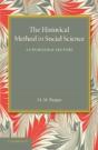 The Historical Method In Social Science - Preview