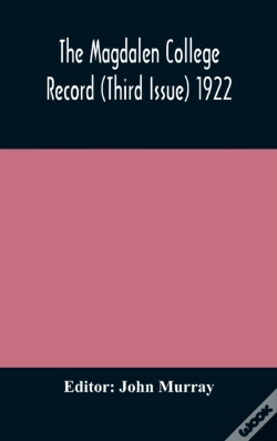 Capa do artigo The Magdalen College Record  Third Issue