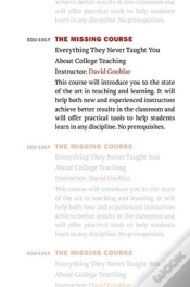 Capa do artigo The Missing Course