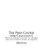 The Prep-Course For Calculus I - Preview
