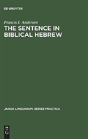 The Sentence In Biblical Hebrew - Preview