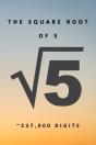 The Square Root Of 5 √5 237,000 Digits - Preview