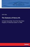 The Statutes Of Henry Vii.