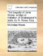 The Tragedy Of Jane Shore: Written In Im - Preview