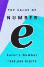 The Value Of Number E Euler'S Number 240,000 Digits - Preview