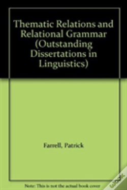 Capa do artigo Thematic Relations And Relational Grammar
