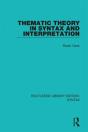 Thematic Theory In Syntax And Interpretation - Preview