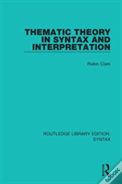 Capa do artigo Thematic Theory In Syntax And Interpretation