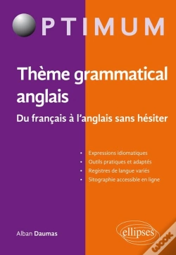 Capa do artigo Thème Grammatical Anglais. Du Français À L'Anglais Sans Hésiter