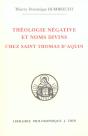 Théologie Négative Et Nom Divins Chez Saint Thomas D'Aquin - Preview