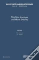 Thin Film Structures And Phase Stability: Volume 187