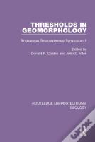 Thresholds In Geomorphology