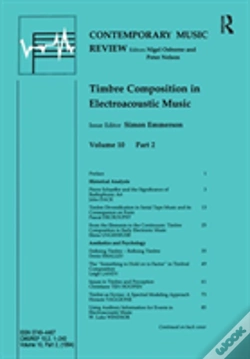 Capa do artigo Timbre Composition In Electroacoustic Music