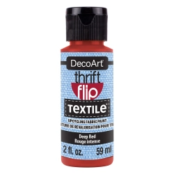 Capa do artigo Tinta P/Tecido Decoart Thrift Flip Vermelho Profundo 59Ml Dtfp105-30