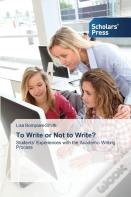 To Write Or Not To Write?