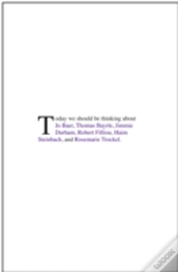 Capa do artigo Today We Should Be Thinking About Jo Baer+ Thomas Baylre+ Jimmie Durham+ Robert Filliou+ Haim Stein