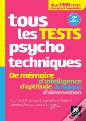 Capa do artigo Tous Les Tests Psychotechniques, Mémoire, Intelligence, Aptitude, Logique, Observation ; Concours