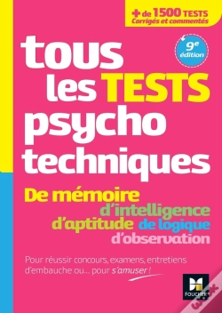 Capa do artigo Tous Les Tests Psychotechniques, Mémoire, Intelligence, Aptitude, Logique, Observation ; Concours
